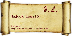 Hajduk László névjegykártya