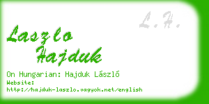 laszlo hajduk business card