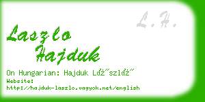 laszlo hajduk business card